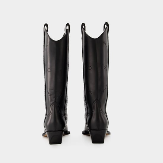 For Walking Boots - Off White - Leather - Black