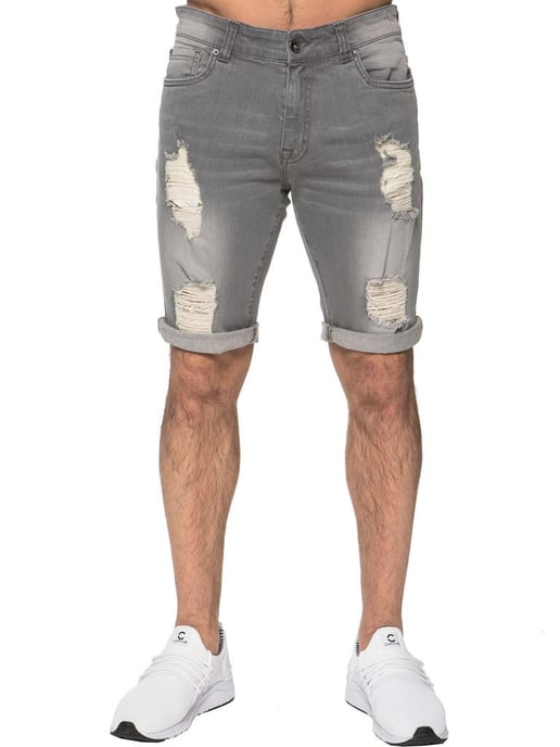 Mens Ripped Skinny Shorts - Image 1