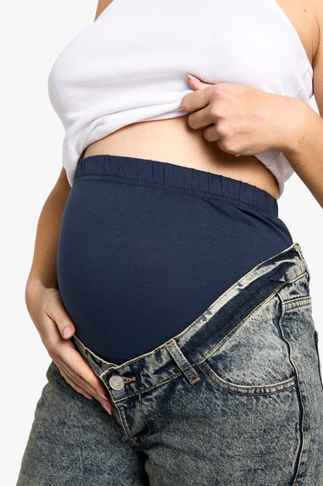 Maternity Basic High Waisted Mom Jeans - Image 4