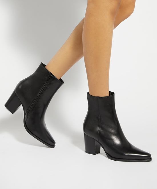 Dune Ladies Paxten - Leather Western Ankle Boots