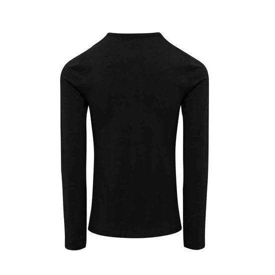 Premier Womens/Ladies Long John Plain Roll Sleeve T-Shirt (Black)