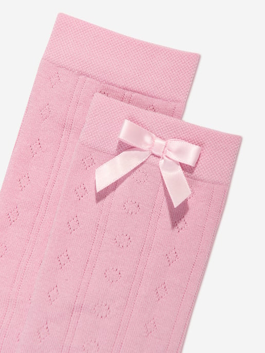 Falke Girls Ajour Knee-High Socks in Pink