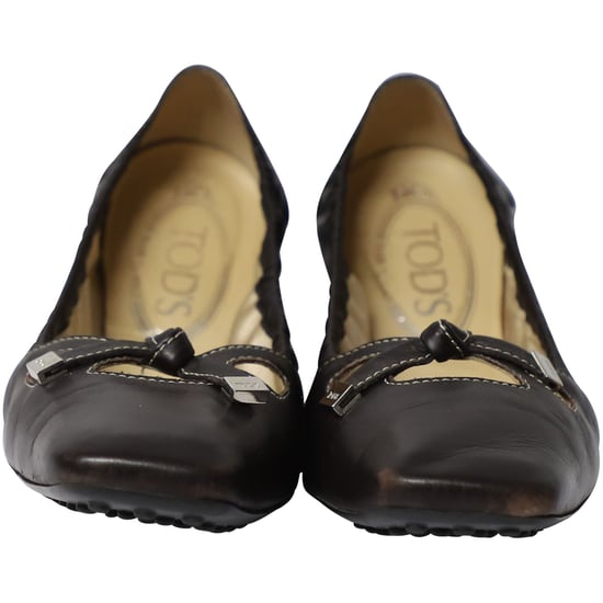 Tod's Bowscrunch Ballerina's in Zwart Leer - Image 2