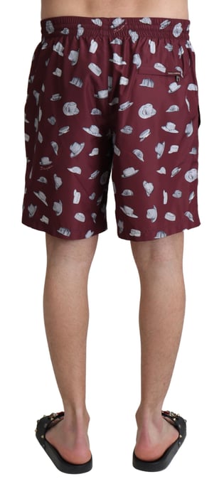 Dolce & Gabbana Herrar Flerfärgad Hattar Print Strandbyxor Badkläder - Image 3