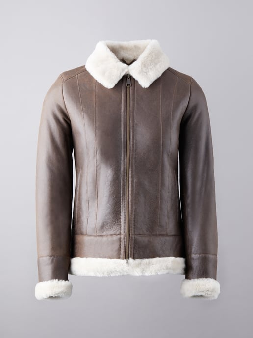 Cartmel Sheepskin Jacket in Chocolate Brown