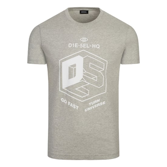 Diesel T-Diego-A3 'DSL' Box Logo Grå T-shirt - Image 1