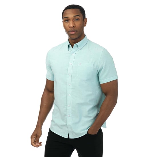 Men's Farah Drayton Short Sleeve Shirt in Green