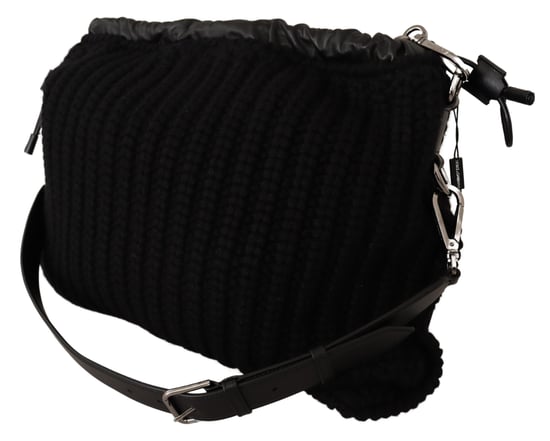 Dolce & Gabbana Kvinnors Svart Cashmere Stickad Axel Crossbody Väska - Image 4