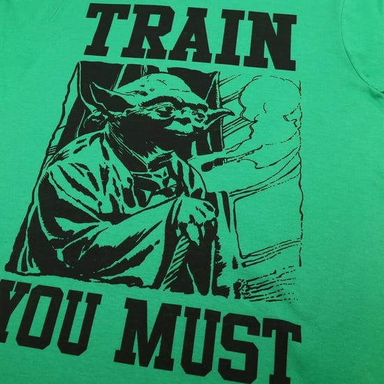 Star Wars Mens Train You Must Yoda T-Shirt (Green/Black)