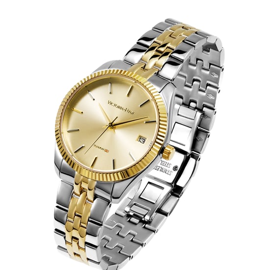 Victoria Hyde, watch, gold-silver, gold dial, calendar function - Image 5