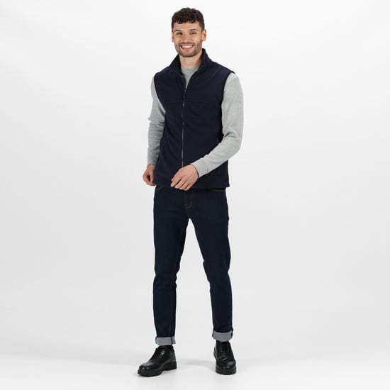 Regatta Unisex Haber II Full-Zip Bodywarmer Fleece Anti-Pill Jacket (250 GSM) (Dark Navy)