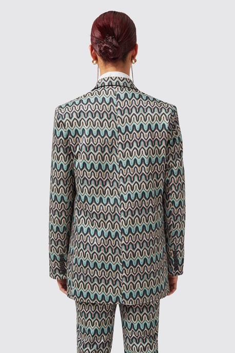 Gardenia Slim Fit Blue Cotton Jacket