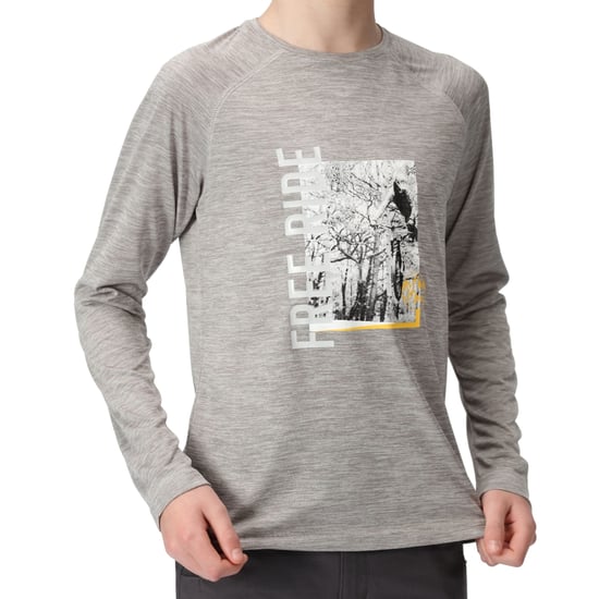 Regatta Childrens/Kids Burnlee Cycling Marl Long-Sleeved T-Shirt (Silver Grey)