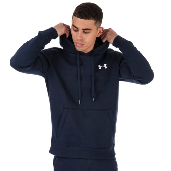 Men's Under Armour UA Rival Fleece Fitted Hoodie in Navy