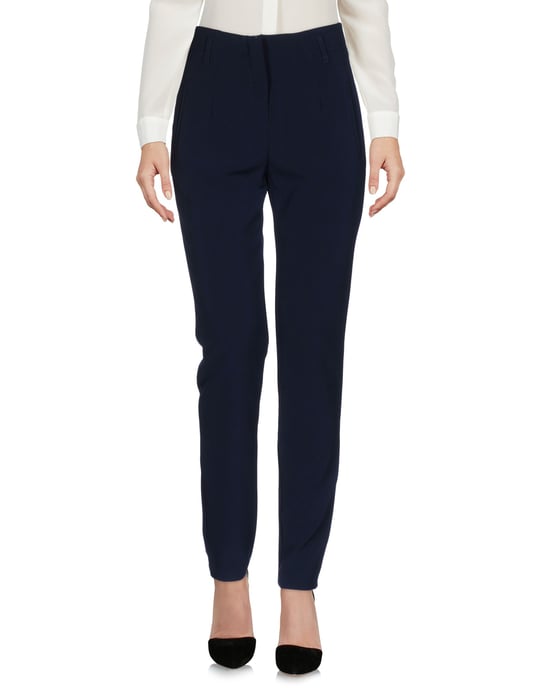 Kaos Dark Blue Crepe Straight Leg Trousers