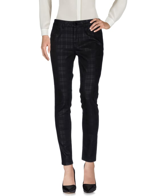 Karen Millen Black Cotton Tapered Leg Trousers