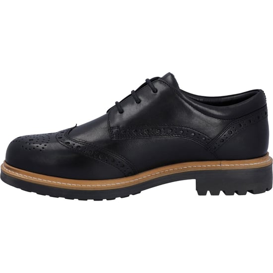 Hunter Cawdor Leer Heren Zwart Brogues Schoenen - Image 5