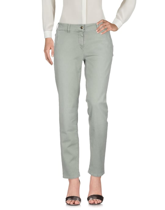 TROUSERS Woman Met Jeans Green Cotton
