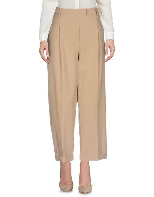 Trousers Cristinaeffe Beige Women's Virgin Wool