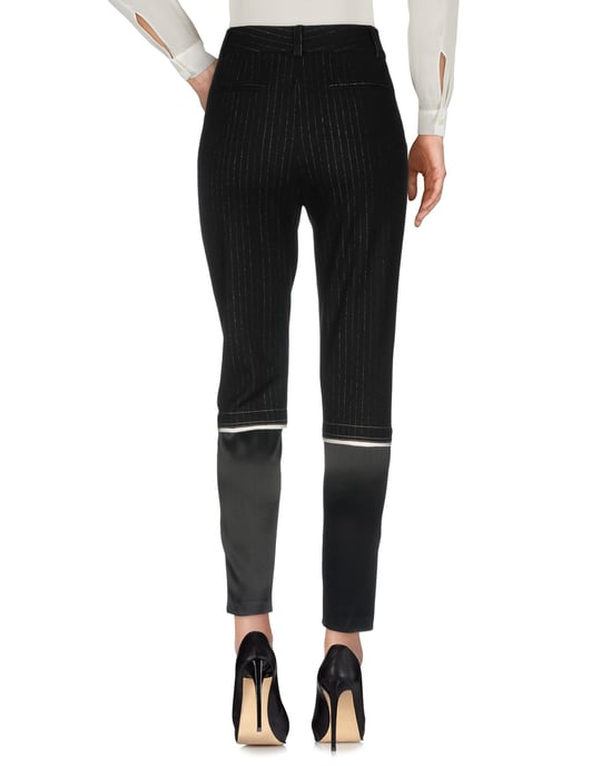 DKNY Black Wool Tapered Leg Trousers