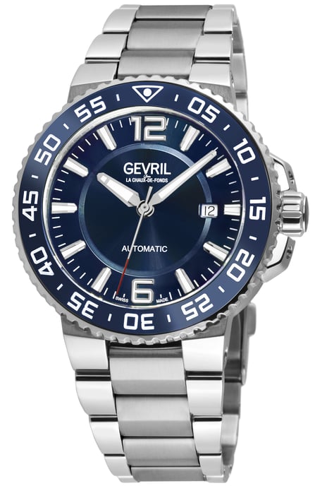 Gevril RiverSide Swiss Automatic Sellita SW200 316L Stainelss Steel Watch