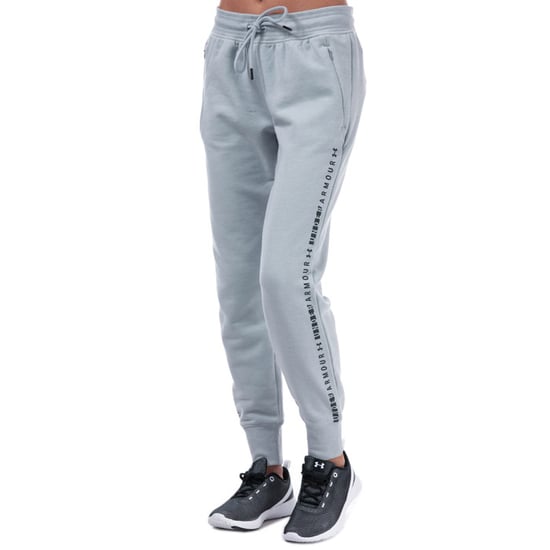 Women's Under Armour Microthread Fleece Pants in Light Grey
