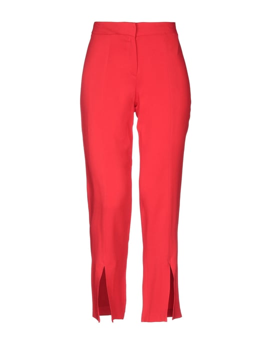 Federica Tosi Red Crepe Tapered Leg Trousers