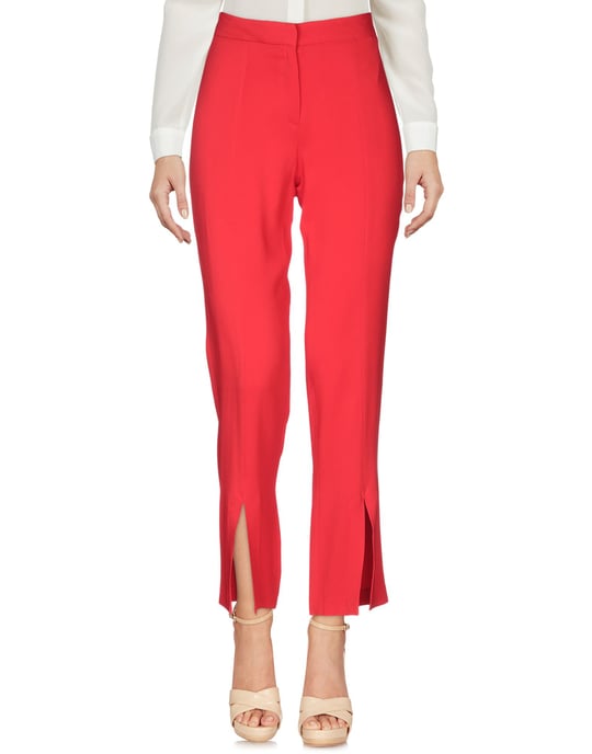 Federica Tosi Red Crepe Tapered Leg Trousers