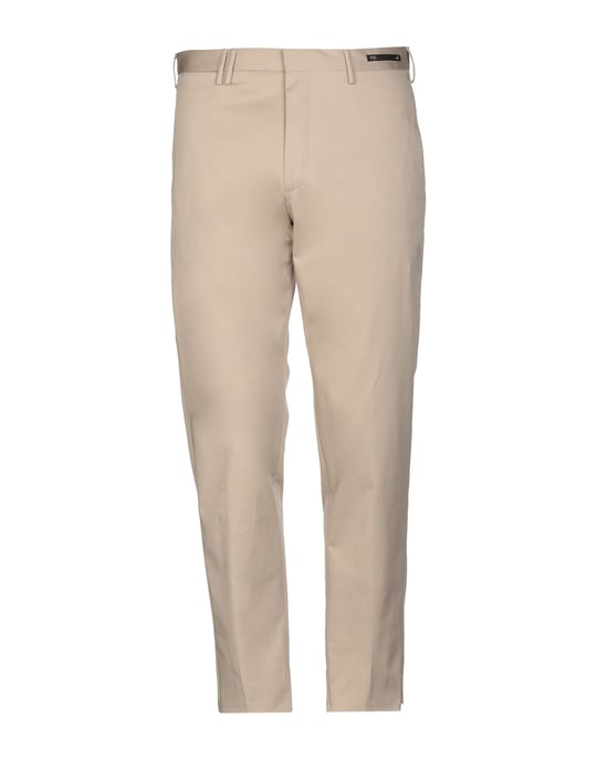 PT01 Beige Cotton Regular Fit Trousers