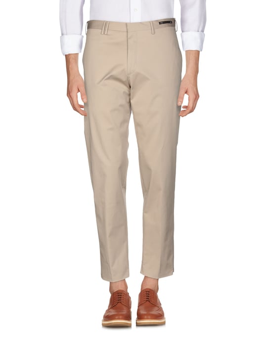 PT01 Beige Cotton Regular Fit Trousers