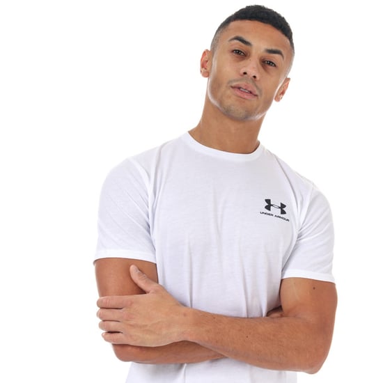 Men's Under Armour Sportstyle Left Chest Short Sleeve T-Shirt in White - Image 5