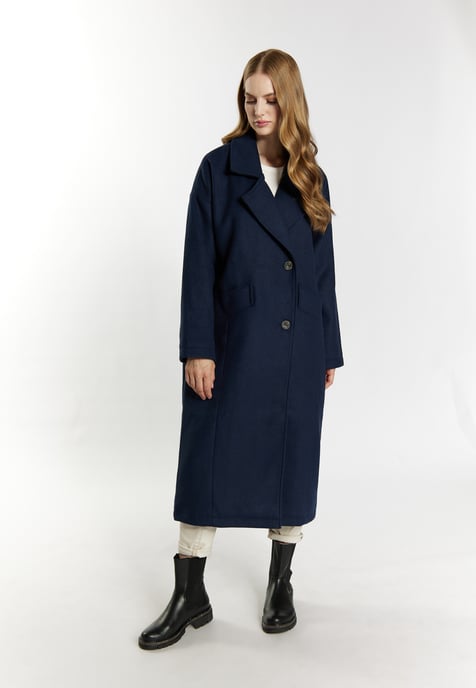 Dreimaster Overgangsjas van wolmix Dames donker marine - Image 3