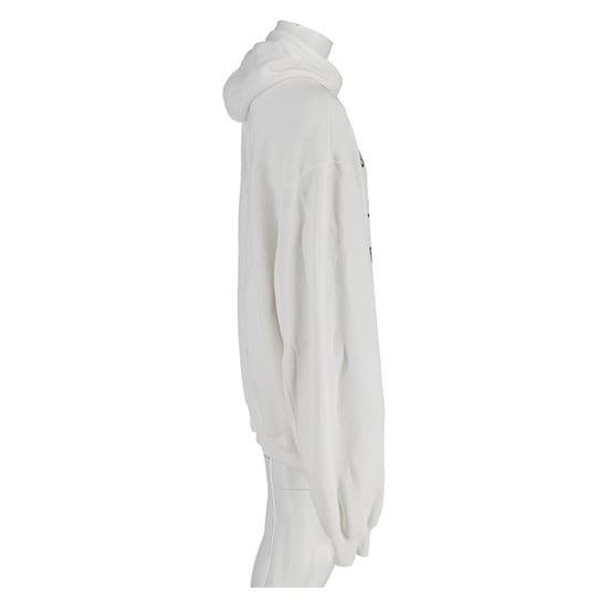 Balenciaga Languages Sports Logo Hoodie in White Cotton