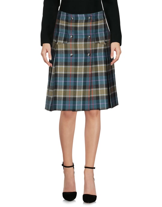 Alberta Ferretti Green Virgin Wool Skirt