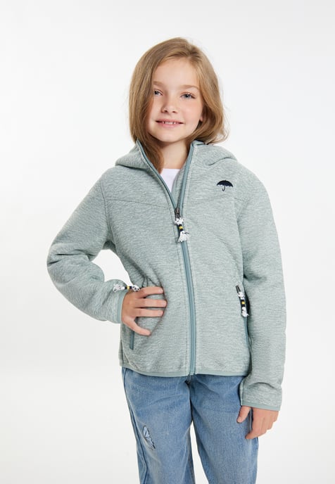 Schmuddelwedda Gebreide fleeceblouse met teddyvoering Meisjes mint melange - Image 3