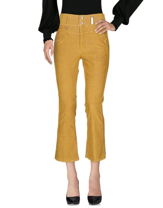 Trousers High By Claire Campbell Ochre Women's Cotton