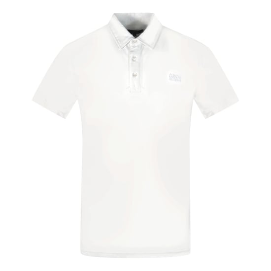 Cavalli Class Brand Logo White Polo Shirt