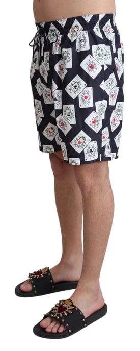 Dolce & Gabbana Herrar Svart Kortlek Tryck Badkläder Simshorts - Image 2