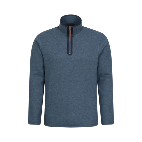 Mountain Warehouse Mens Beta Contrast Zip Top (Light Blue)