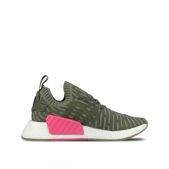 Adidas NMD_R2 Primeknit Lace-Up Green Synthetic Womens Running Trainers BY9953