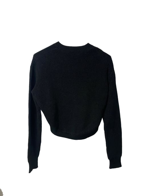 Givenchy Cropped Sweater in Black Cotton - Image 5