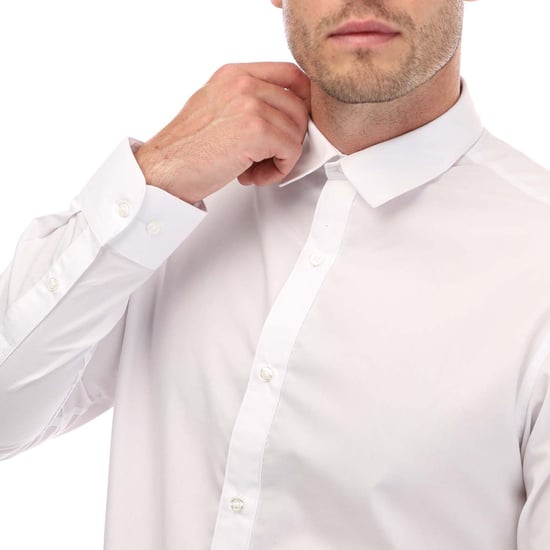 Men's Jack Jones Joe Long Sleeve Shirt in White - Image 3