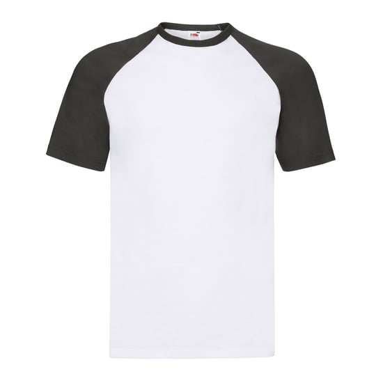 Fruit of the Loom Unisex Volwassen Contrast Honkbal T-shirt (Wit/zwart) - Image 1