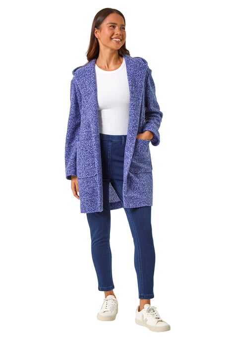 Petite Hooded Edge to Edge Coatigan