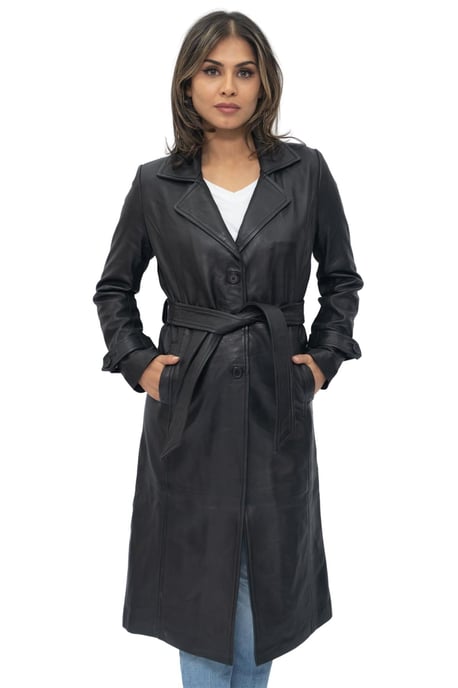 Womens Full Length Trench Coat-Alhambra