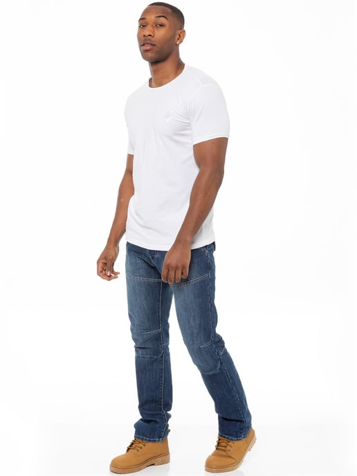 Enzo Denim Jeans rakt ben för herrar - Blå - Image 6