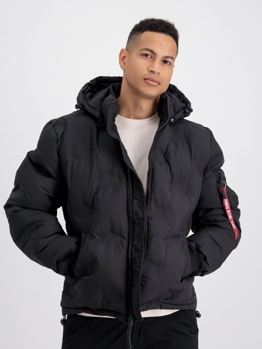 Alpha Industries Hooded Logo Puffer Black - Image 4