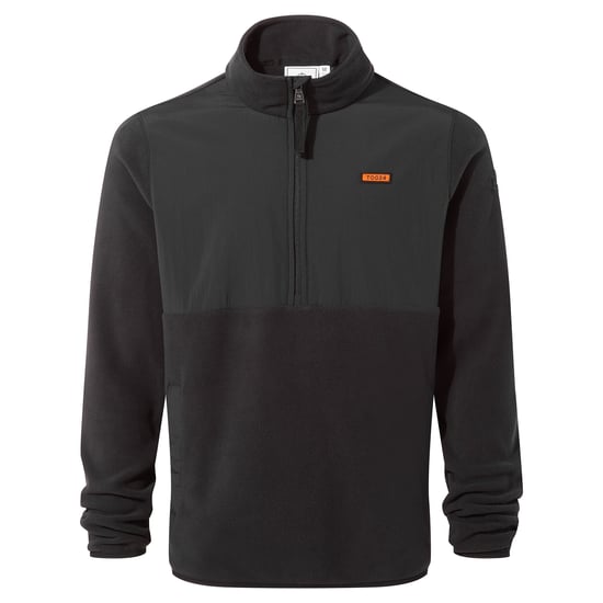 Herwick Mens Quarter Zip Fleece Black/Washed Black