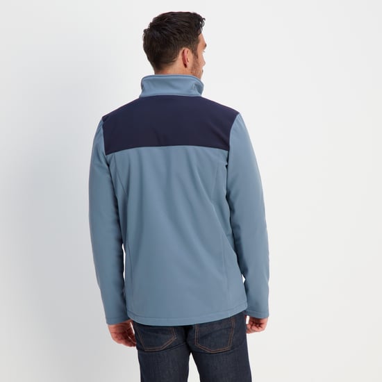 Feizor Mens Shower Resistant Softshell Jacket Steel Blue/Navy
