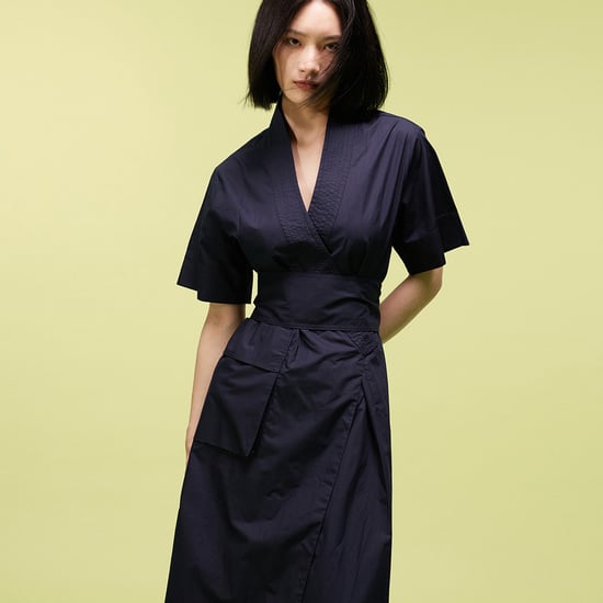 Cotton kimono wrap dress